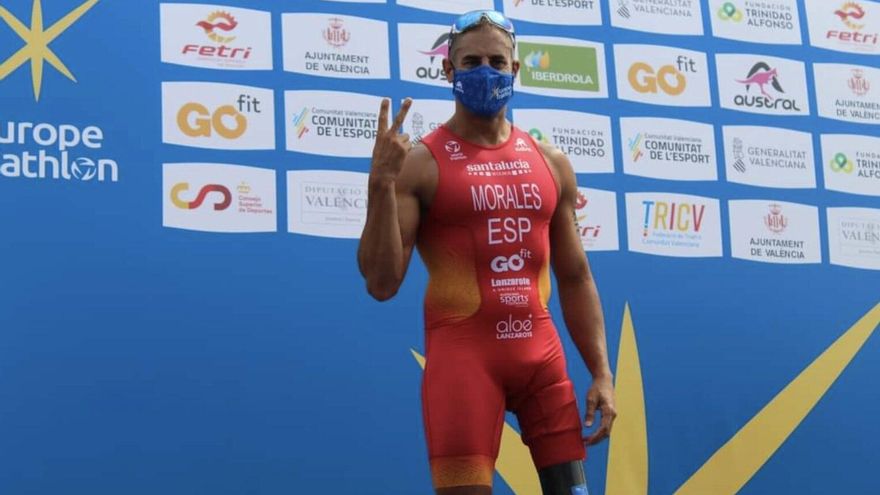 Lionel Morales, subcampeón de Europa de Paratriatlón
