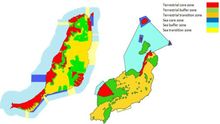Zonas de distribución de las Reservas de la Biosfera de Lanzarote y Fuerteventura según el informe del MaB.