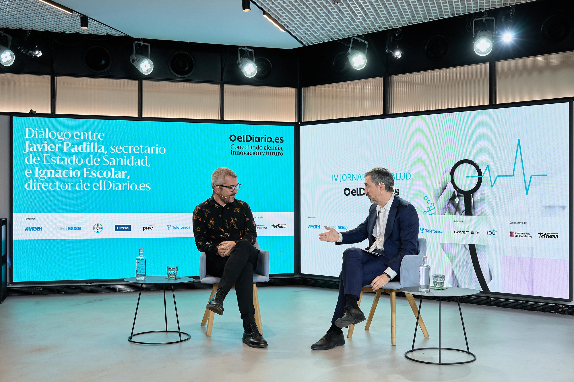 Diálogo entre Javier Padilla, secretario de estado de sanidad, e Ignacio Escolar, director de elDiario.es