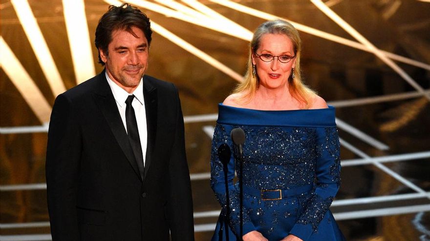 Javier Bardem entregó un premio junto a Meryl Streep en los Oscars
