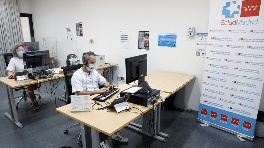 Vista de una de las siete unidades covid especializadas de Atención Primaria en Madrid. EFE/Chema Moya/Archivo