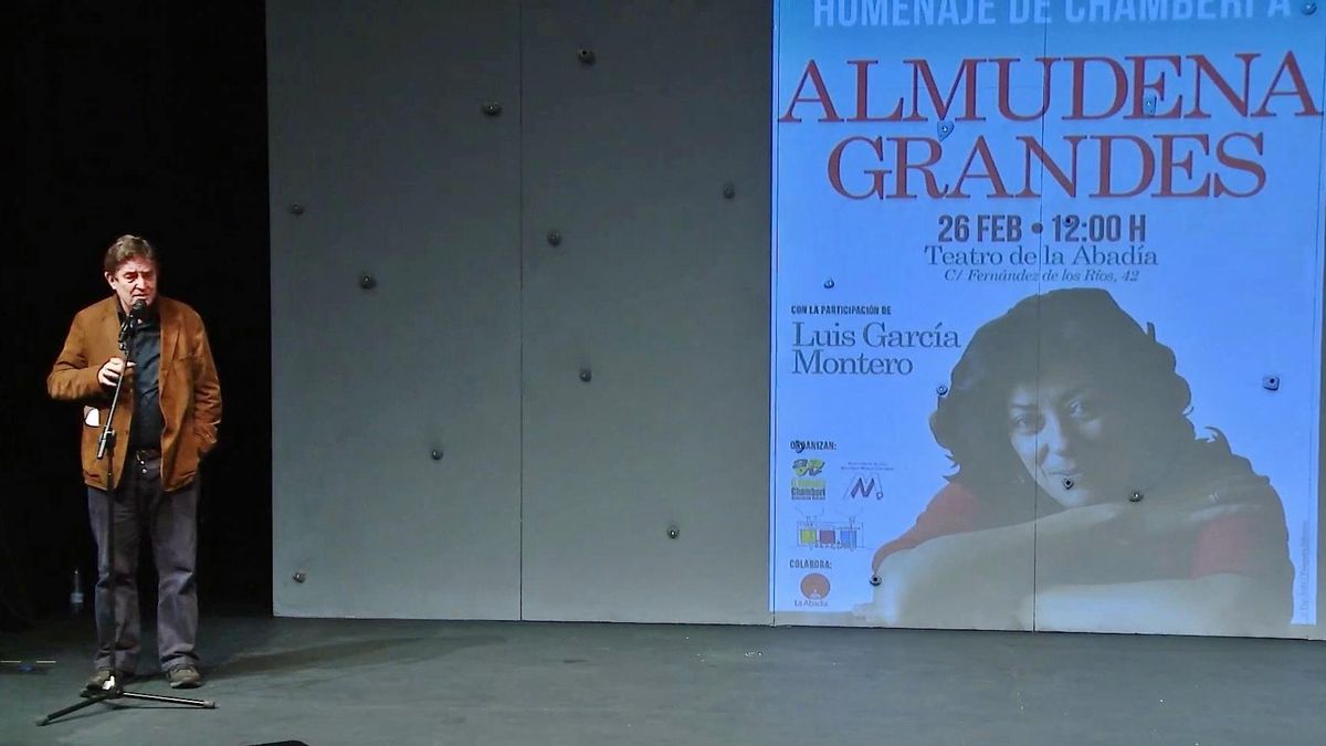Luis García Montero, durante el homenaje a Almudena Grandes