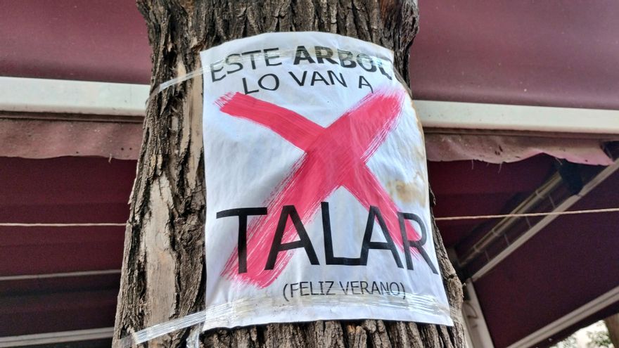 La calle de Arganzuela donde Ayuso talará decenas de árboles y levantará terrazas por las obras de Metro