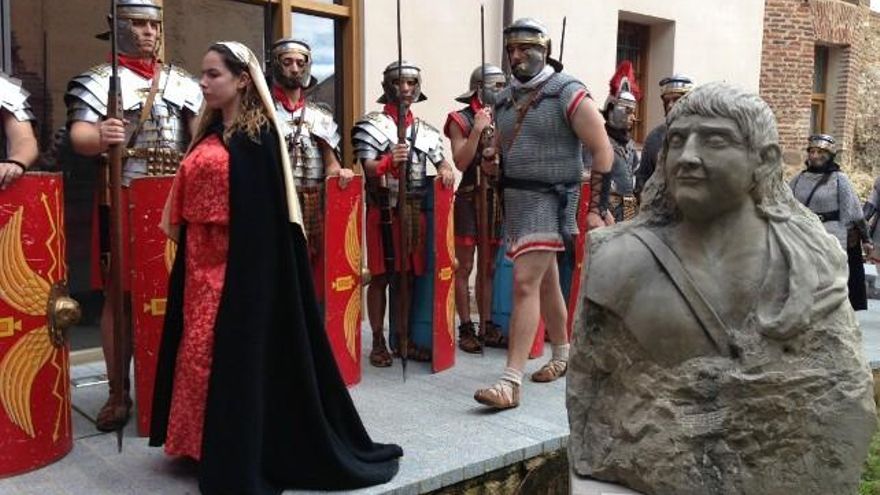 El busto del Emperador Trajano, que fue 'general' de la Legio VII y vivió en León. Foto: Uribe.