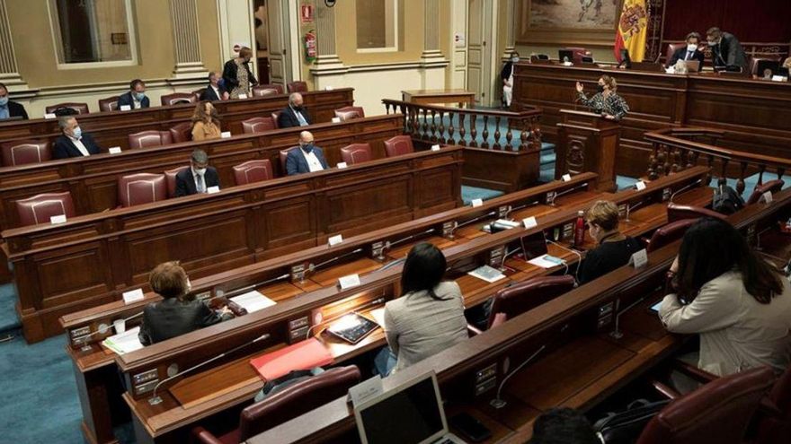 Pleno del Parlamento de Canarias, este miércoles, 10 de febrero. / EFE