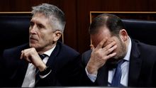 Fernando Grande-Marlaska y José Luis Ábalos en el debate de investidura.