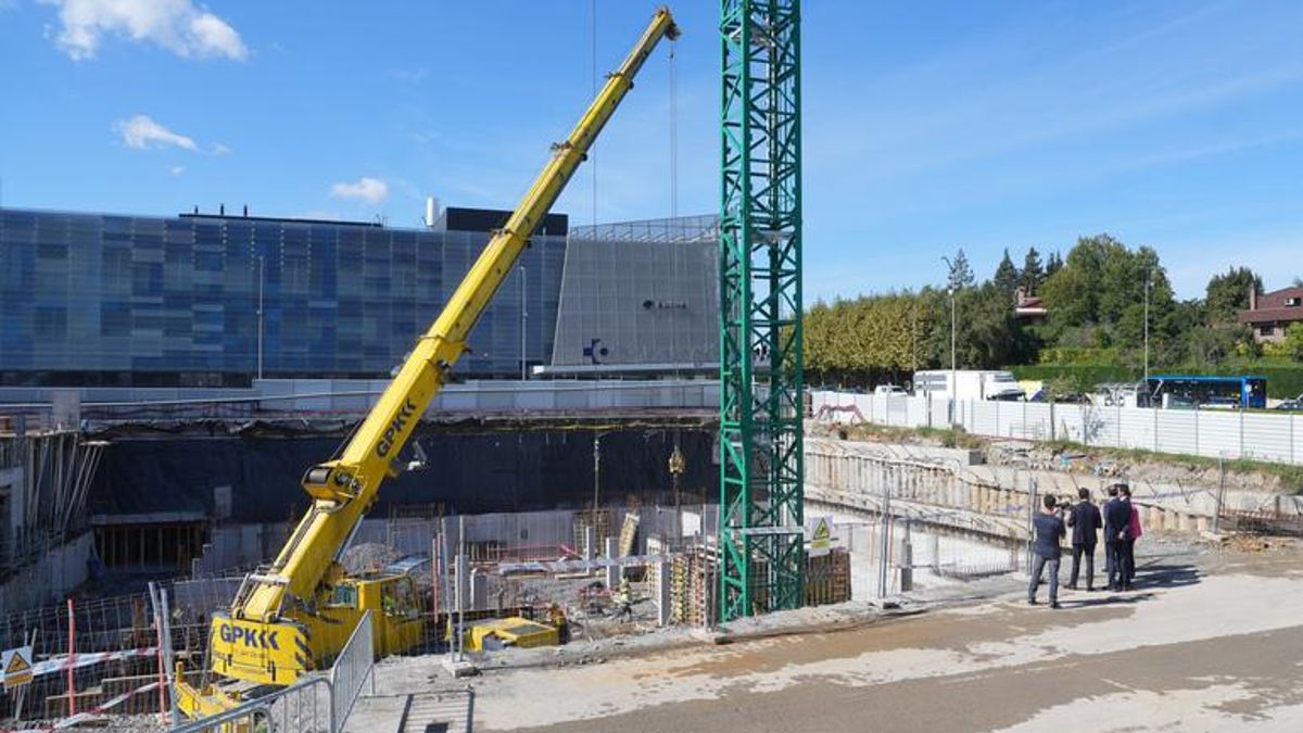 Obras del nuevo edificio de Protonterapia de Donostia