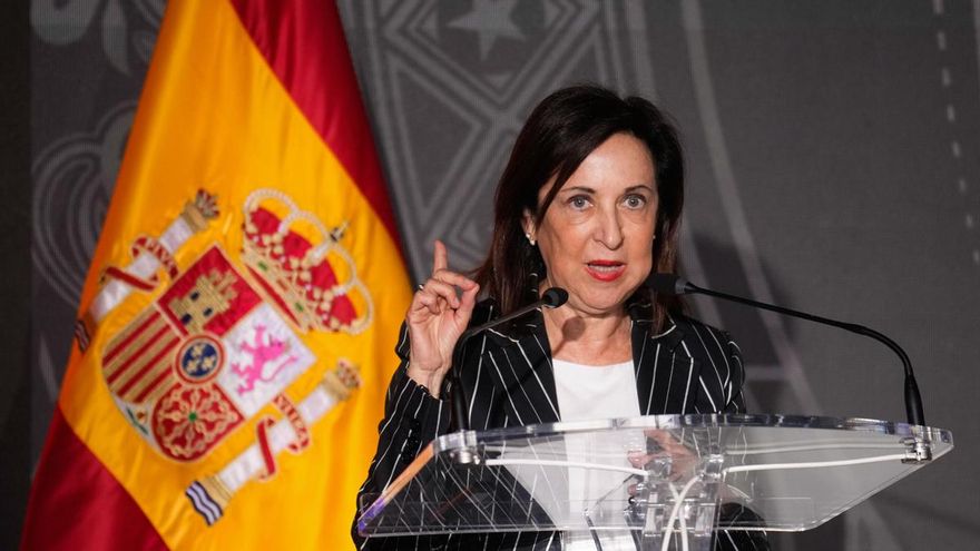 La ministra de Defensa, Margarita Robles en un acto este martes.