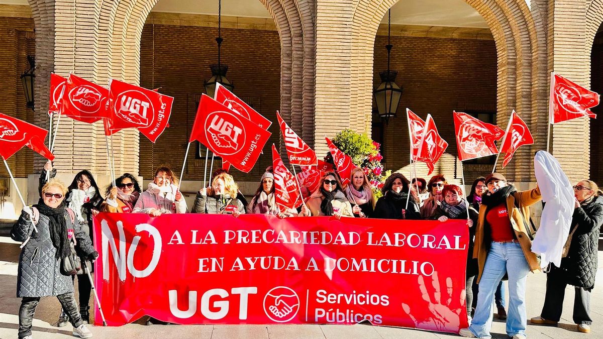 Protesta este martes de las trabajadoras frente al Ayuntamiento de Zaragoza
