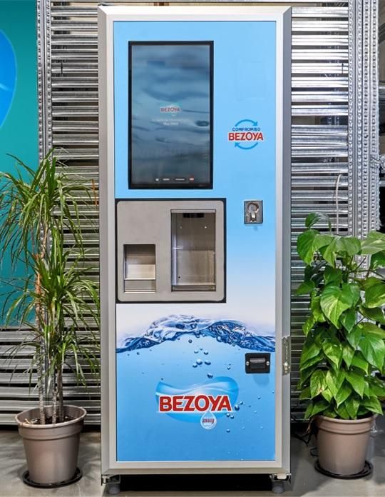 Dispensing de agua mineral natural en máquinas vending