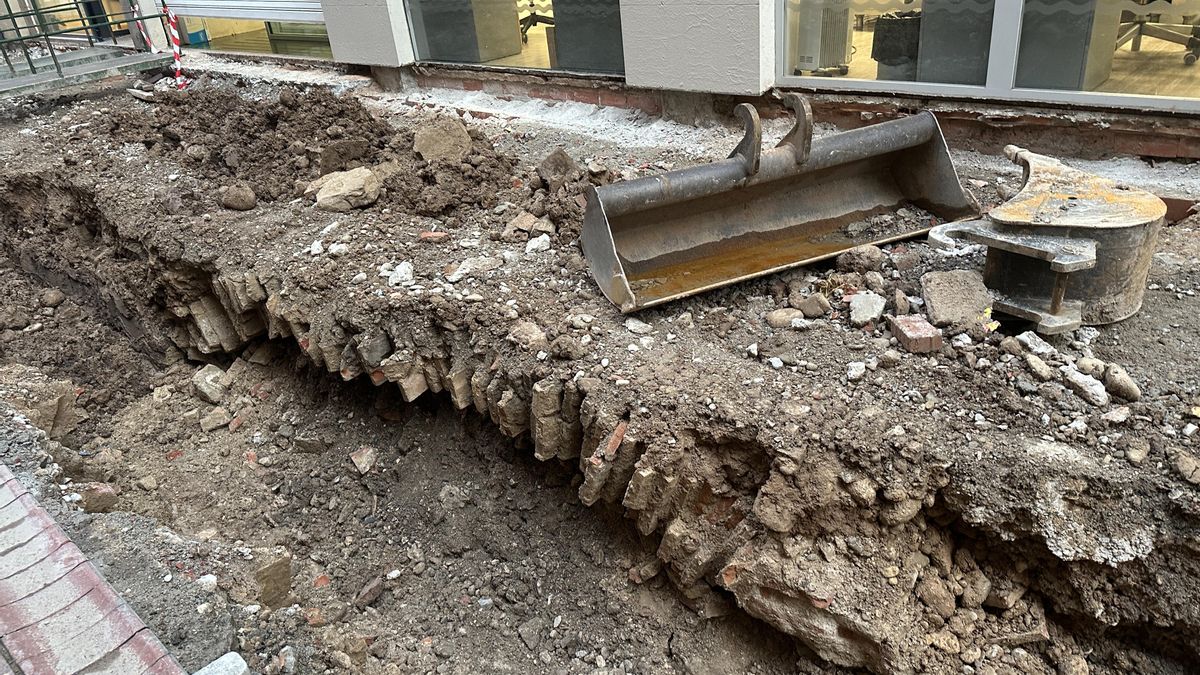 Hallazgo de restos arqueológicos en la calle Beti Jai de Logroño