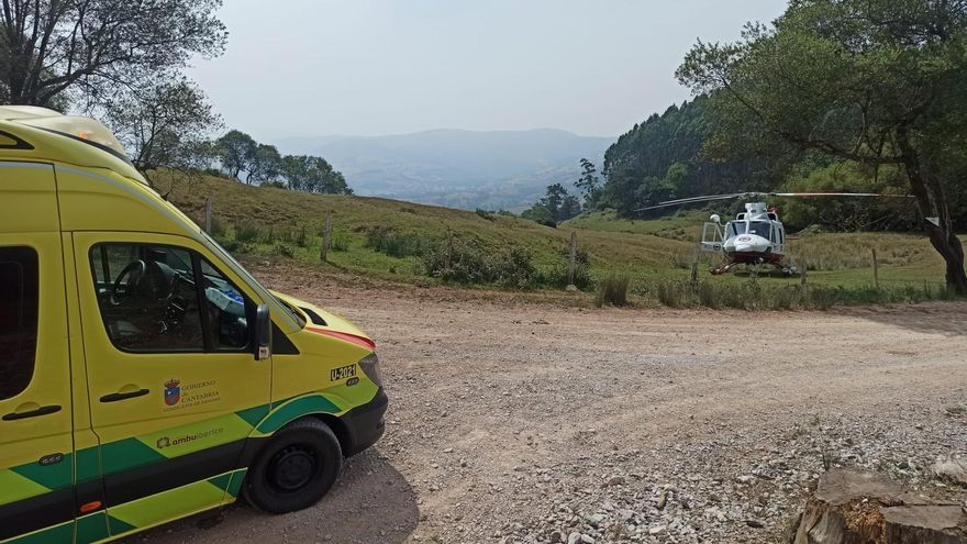 Evacuado en helicóptero un ciclista con el hombro y costillas rotas al caer en el Monte Caballar