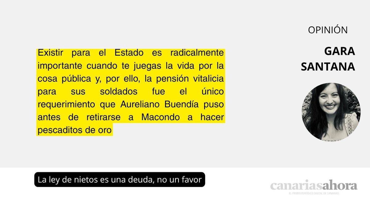 La ley de nietos es una deuda, no un favor
