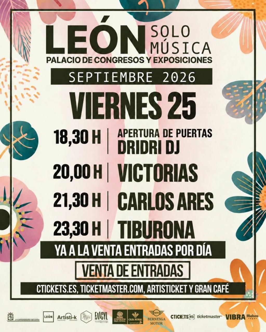 Programación León Solo Música del viernes.