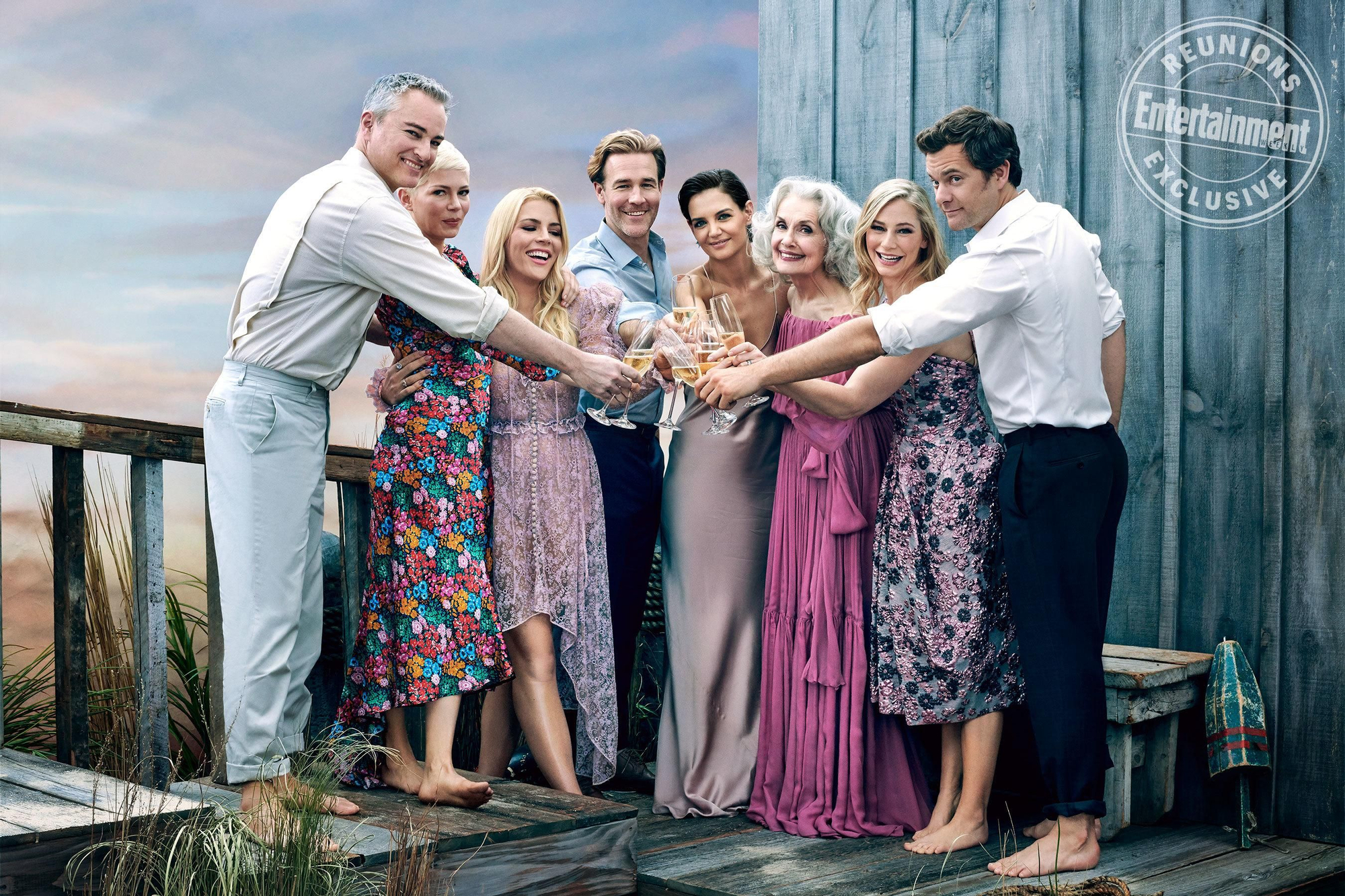 Kerr Smith, Michelle Williams, Busy Philipps, James Van Der Beek, Katie Holmes, Mary Beth Peil, Meredith Monroe, and Joshua Jackson