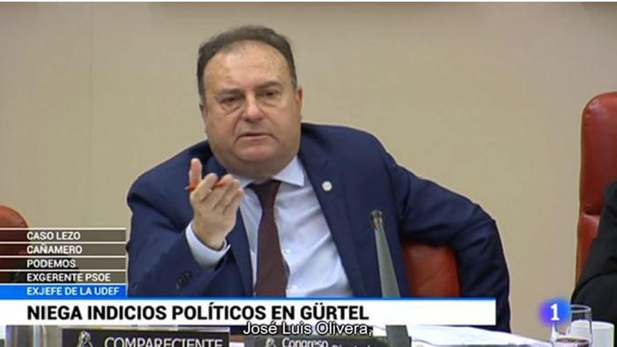 José Luis Olivera, ex jefe de la UDEF, durante su comparecencia