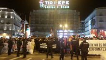 Concentración pidiendo la libertad de Valtonyc en la Plaza del Sol. Imagen de No Somos Delito