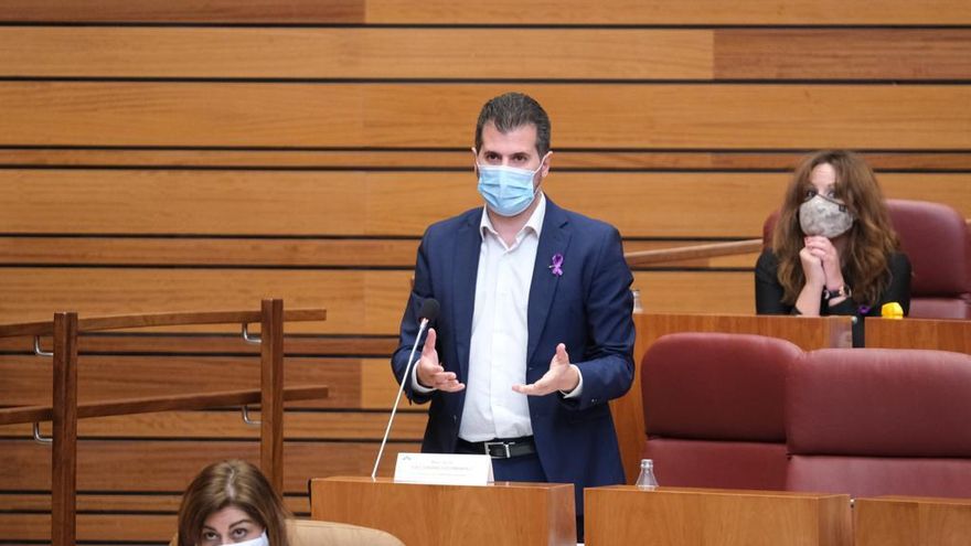 Luis Tudanca, este martes en el pleno de las Cortes de Castilla y León