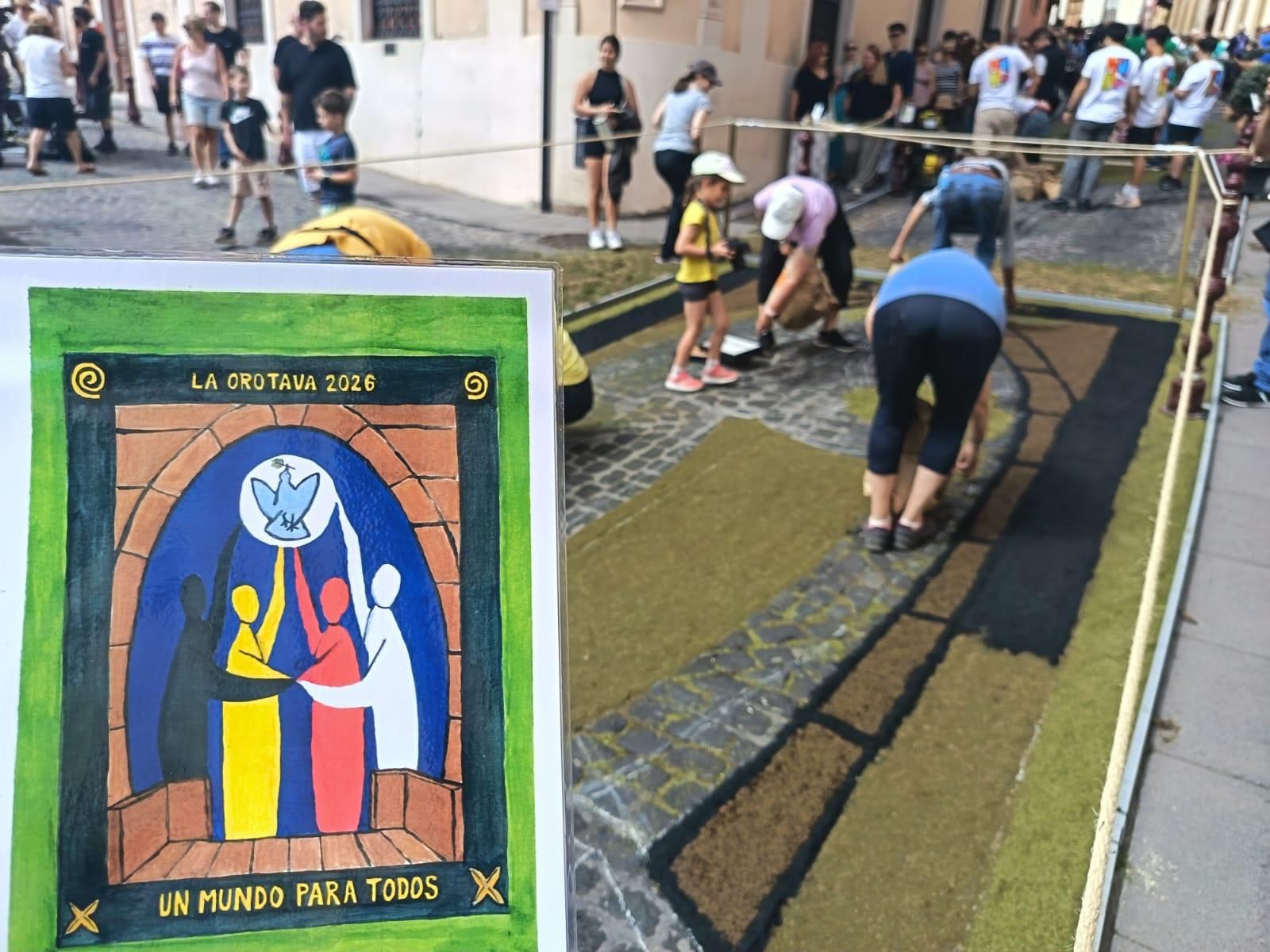 Diseño para la alfombra en La Orotava