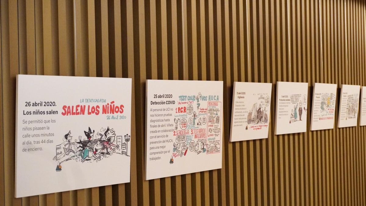 La muestra 'Coronavirus, crónica de un sanitario en pandemia' se inauguró ayer en la capital asturiana.