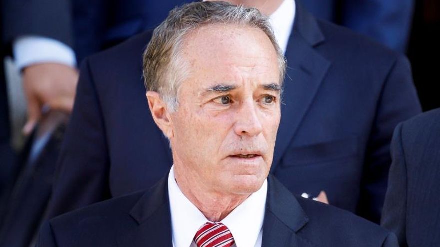 Former United States Congressman Chris Collins leaves the United States Federal Court after pleading guilty to federal securities fraud charges in New York, New York, USA, 01 October 2019.