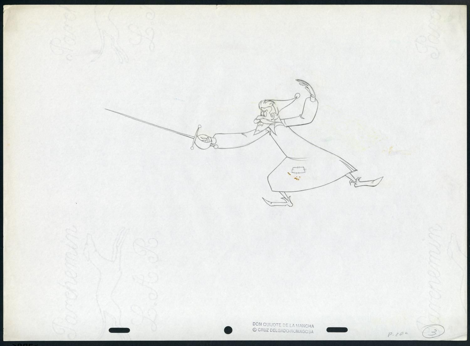 Original de Cruz Delgado para la serie de 1978 'Don Quijote de la Mancha'