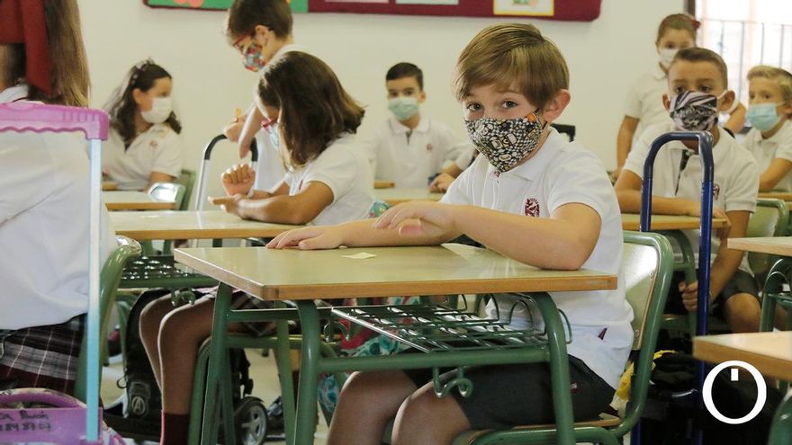 Alumnos del Colegio La Inmaculada en su vuelta al cole