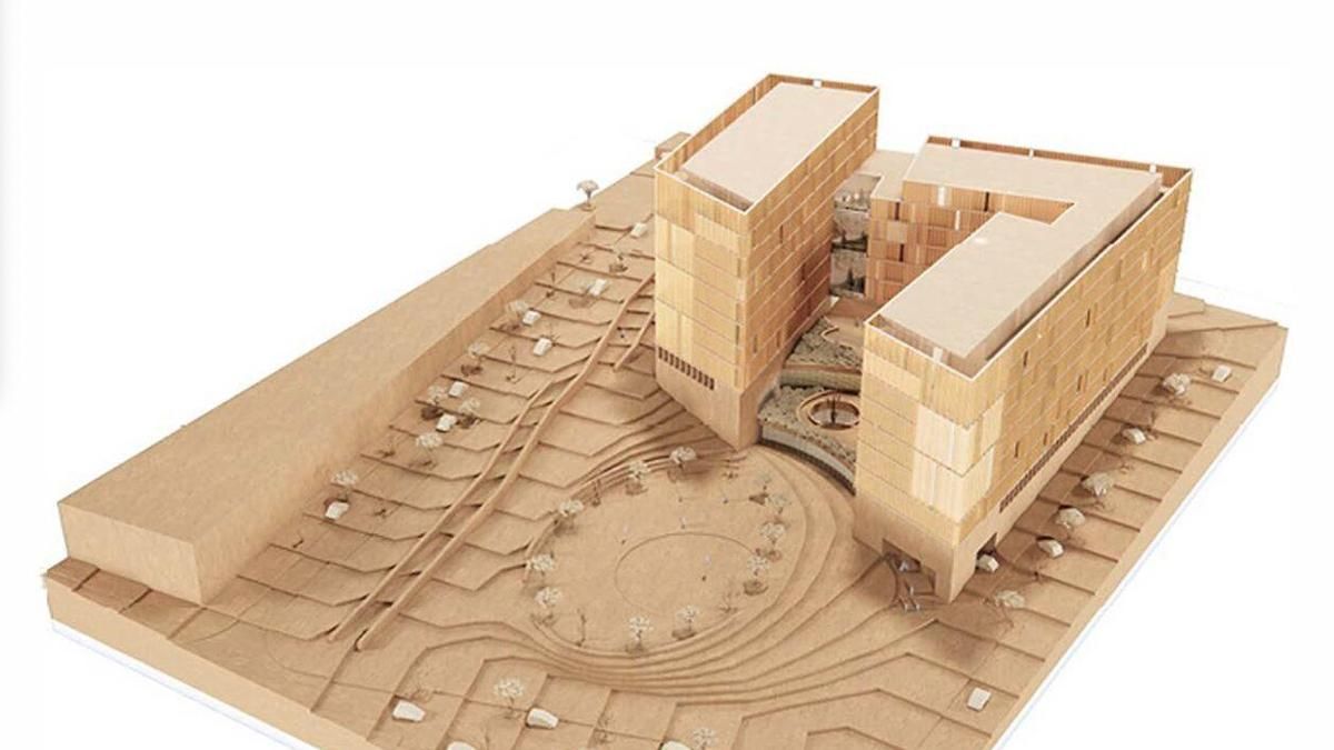 Un proyecto con dos plazas-jardín en altura gana el concurso para levantar 166 pisos de la EMV en Madrid Río