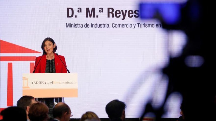 La ministra de Industria, Comercio y Turismo en funciones, Reyes Maroto, interviene este jueves en El Ágora de elEconomista.