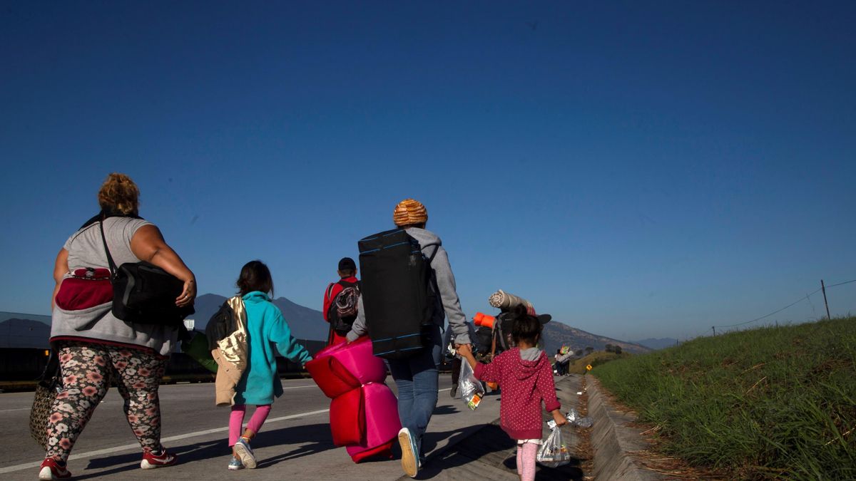 Caravana de Migrantes en México.