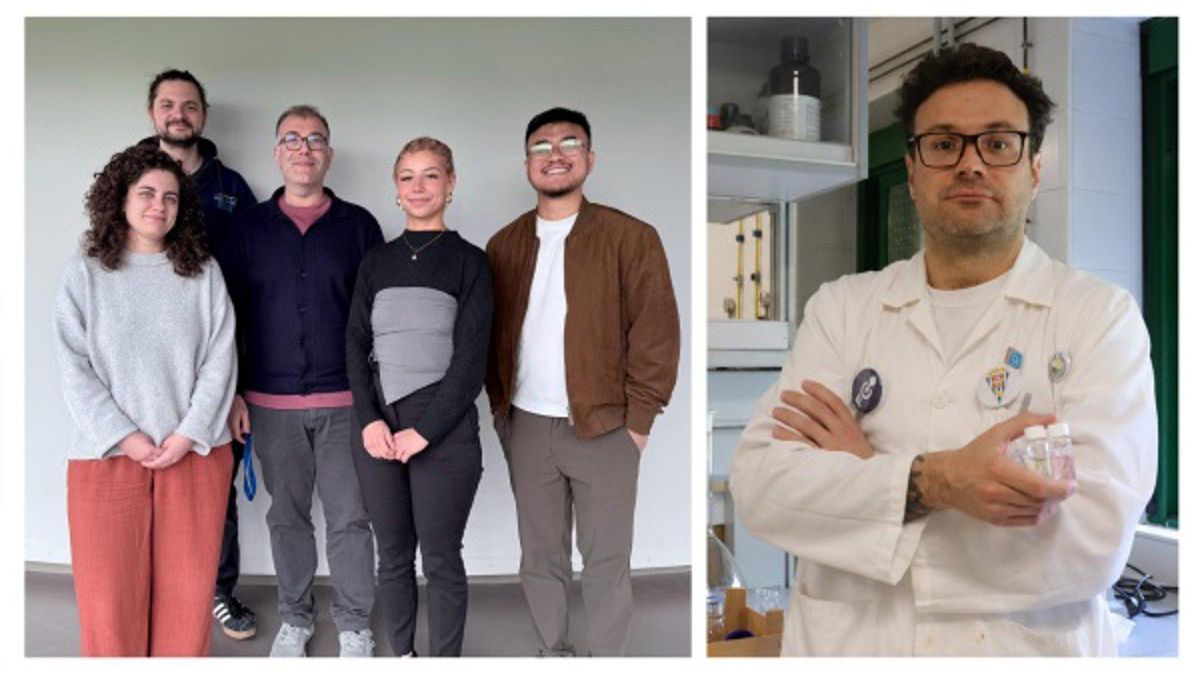 En la izquierda: Irene López, Victor Ehrlich, Ali Abou-Hassan, Myriam Chaovachi y Anupong Nuekaew. En la foto de la derecha el investigador de la UCO Juan J. Giner.