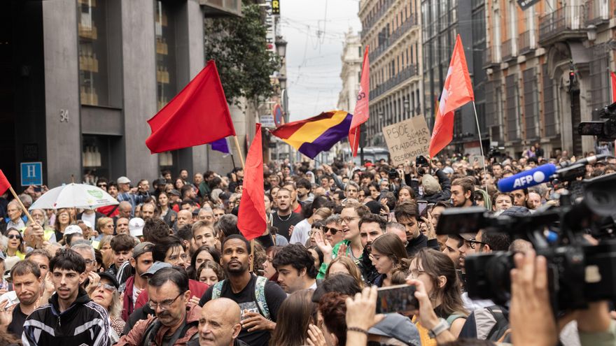Manifestacines en el Congreso.