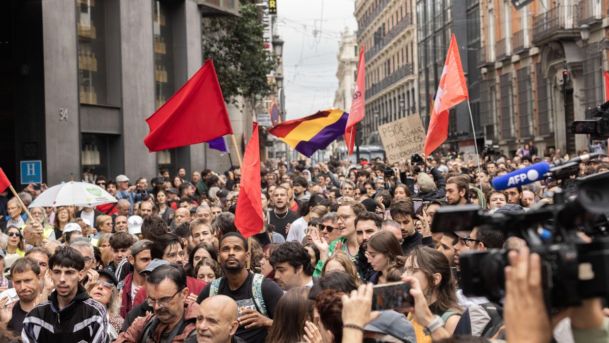 Manifestacines en el Congreso.