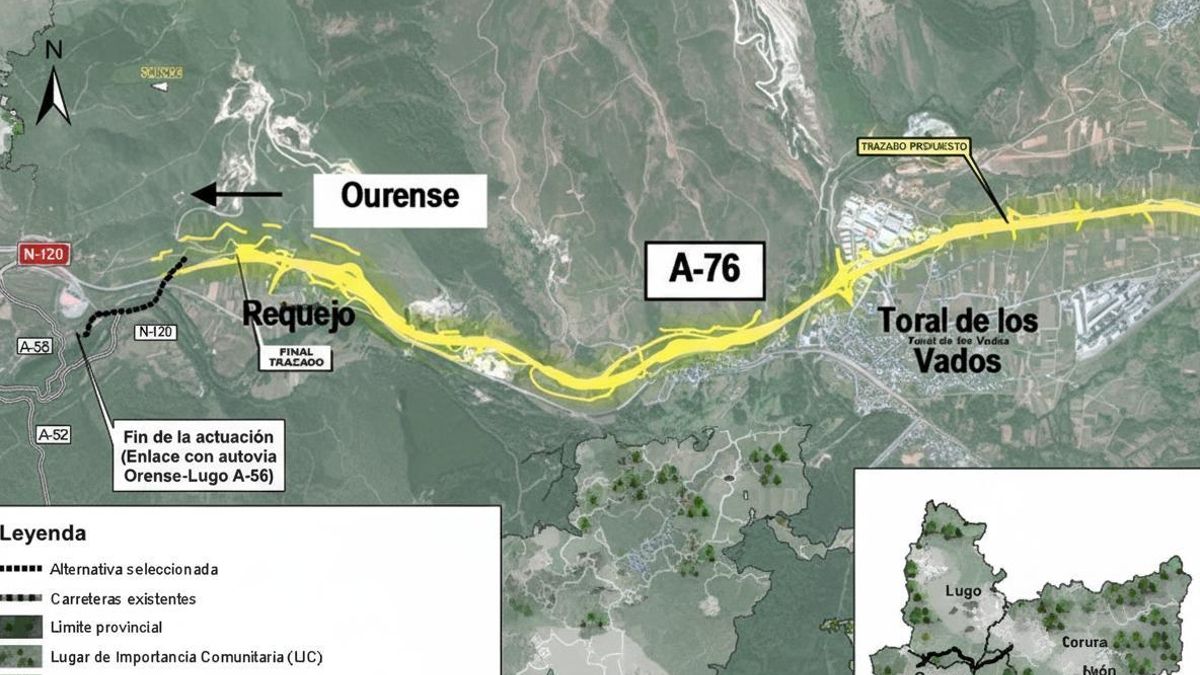 PSOE y PP chocan otra vez por la autovía A-76 Ponferrada-Ourense tras repetir el Gobierno la exposición pública del tramo inicial