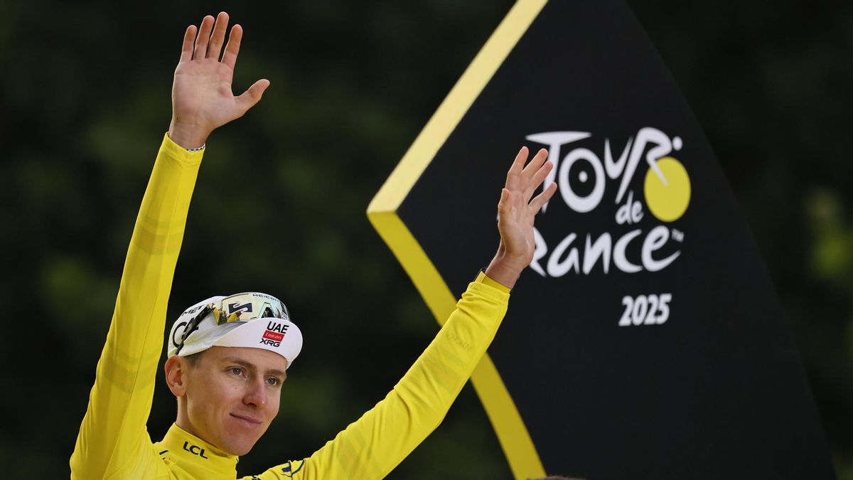 Tadej Pogacar tras ganar el Tour de Francia: no correrá la Vuelta a España