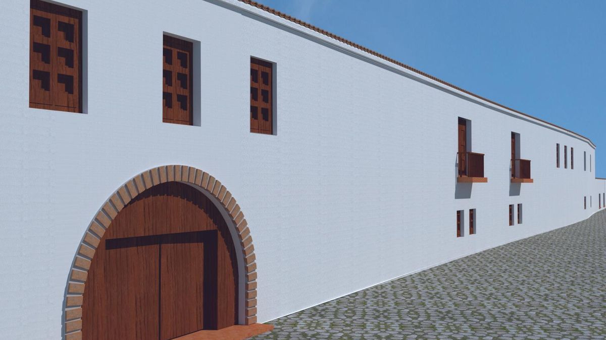 Fachada principal, que daba a la calle Castilla