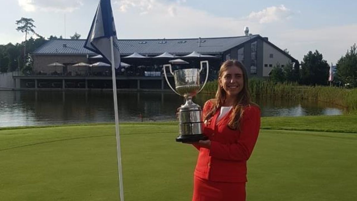 La golfista cántabra Celia Barquín en una imagen de archivo.