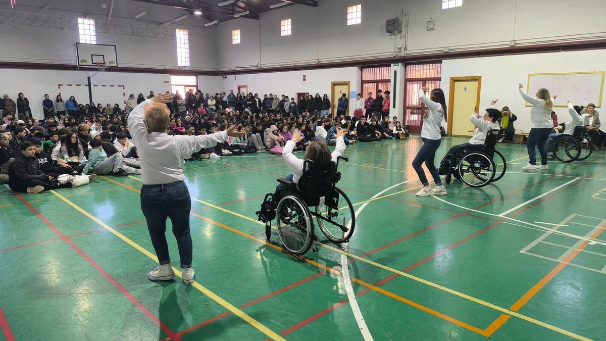 Una de las actuaciones de 'Danza Inclusiva' en un instituto
