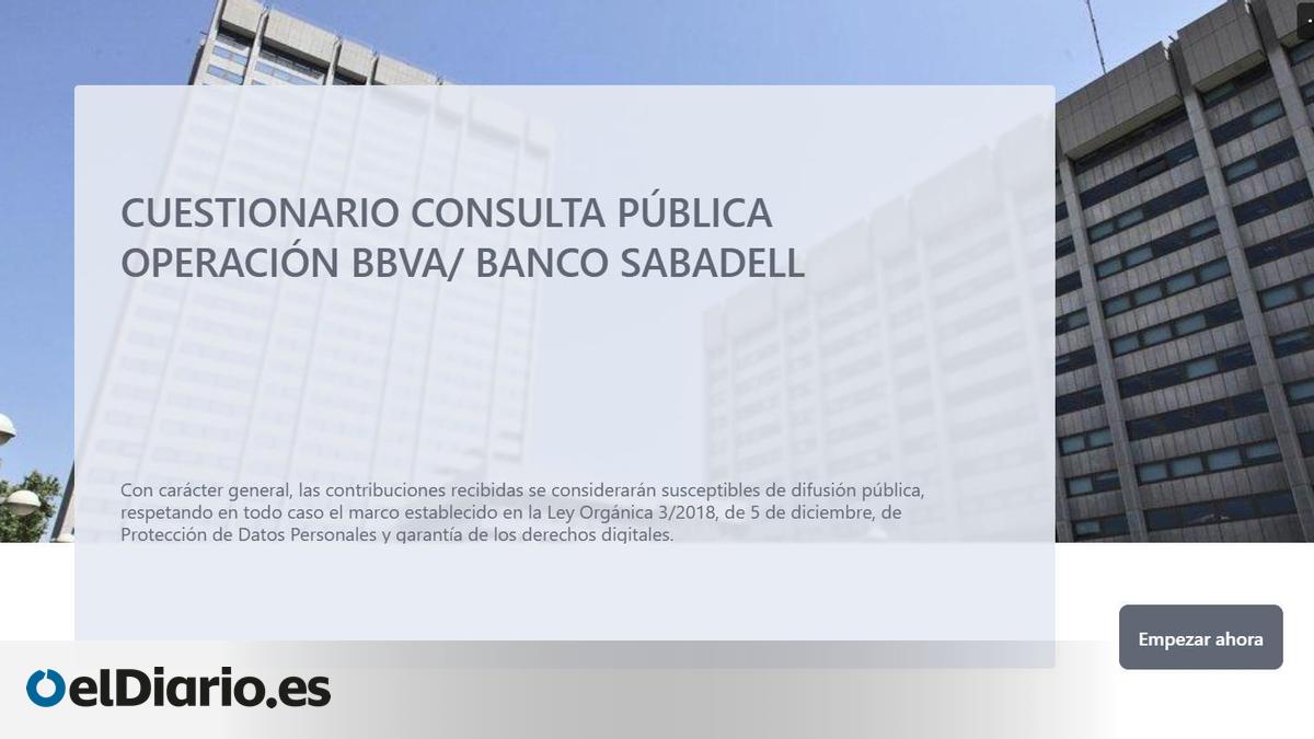 El Gobierno abre la consulta pública sobre la OPA de BBVA por Sabadell ...