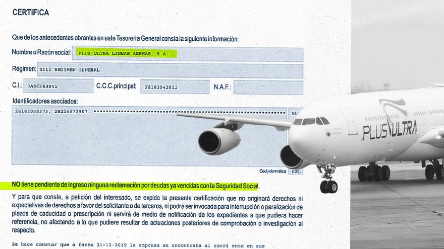 Plus Ultra aportó un certificado de la Seguridad Social para demostrar que cumplía los requisitos del rescate