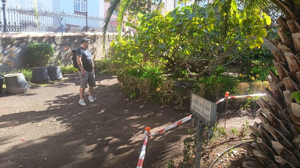 Un visitante, en la Hijuela del Botánico.
