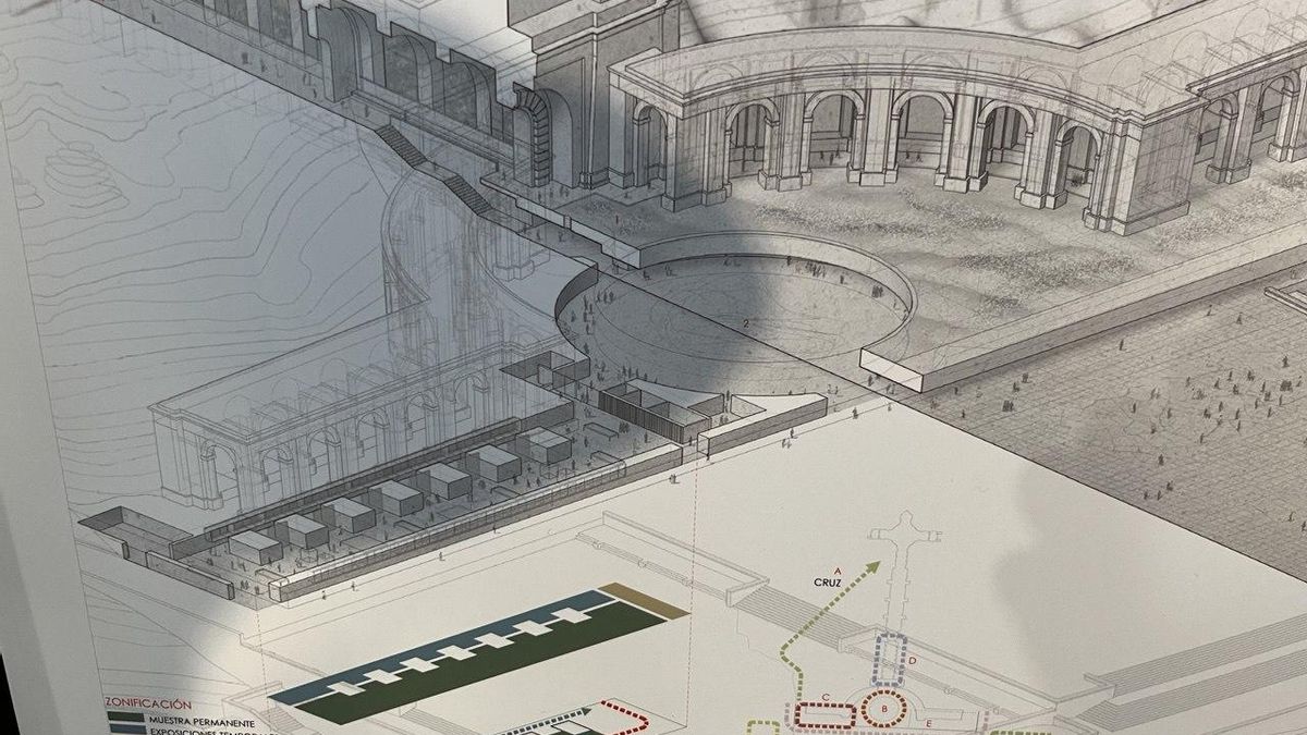 Detalle de uno de los planos del proyecto de resignificación que ha ganado el concurso.