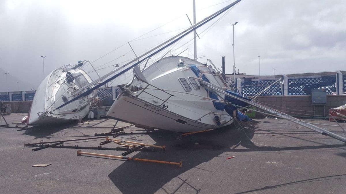 Fuerte viento en el Puerto de Las Nieves