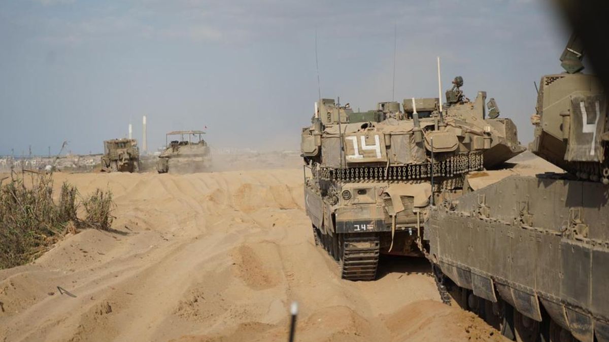 Tropas israelíes en la Franja de Gaza