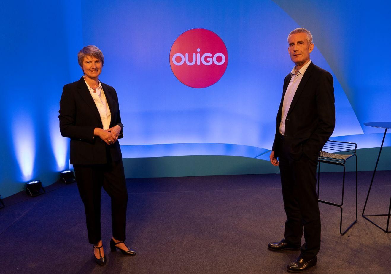 Alain Krakovitch, Director General de Voyages SNCF, y Hélène Valenzuela, Directora General de OUIGO España.