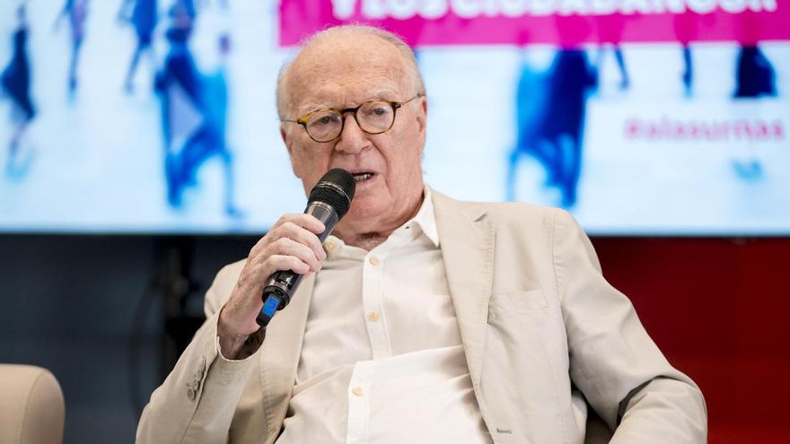El abogado, político y escritor Nicolás Sartorius, durante el acto de presentación del manifiesto 'A las urnas las ciudadanas y los ciudadanos', en el Círculo de Bellas Artes, a 12 de julio de 2023