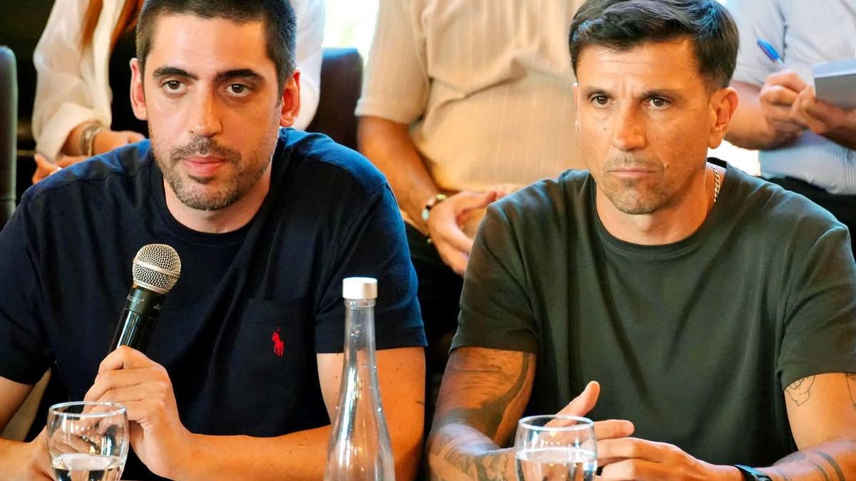 El legislador Eugenio Casielles y el sindicalista Juan Pablo Brey, los dos impulsores de la candidatura de Gebel