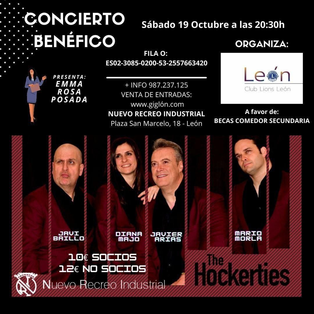 Cartel del concierto benéfico del Club Lions.