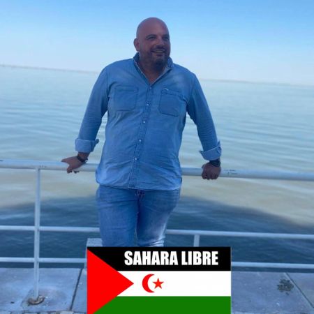 Manuel Naharro en una foto de otoño pasado en pro de los derechos saharauis