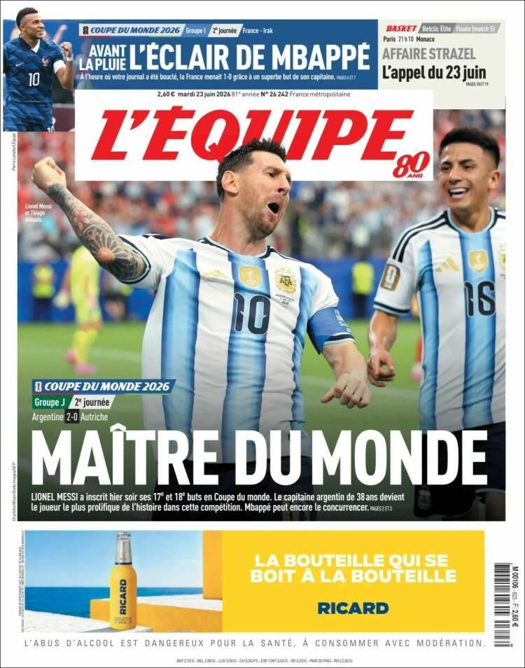 Los diarios del mundo, a los pies de un Messi eterno